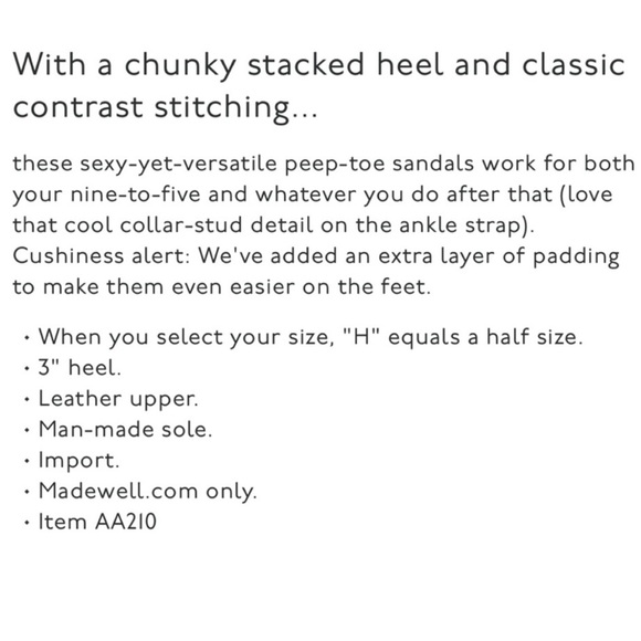 Madewell Paulette Sandal in English Saddle size 8 - Picture 4 of 9